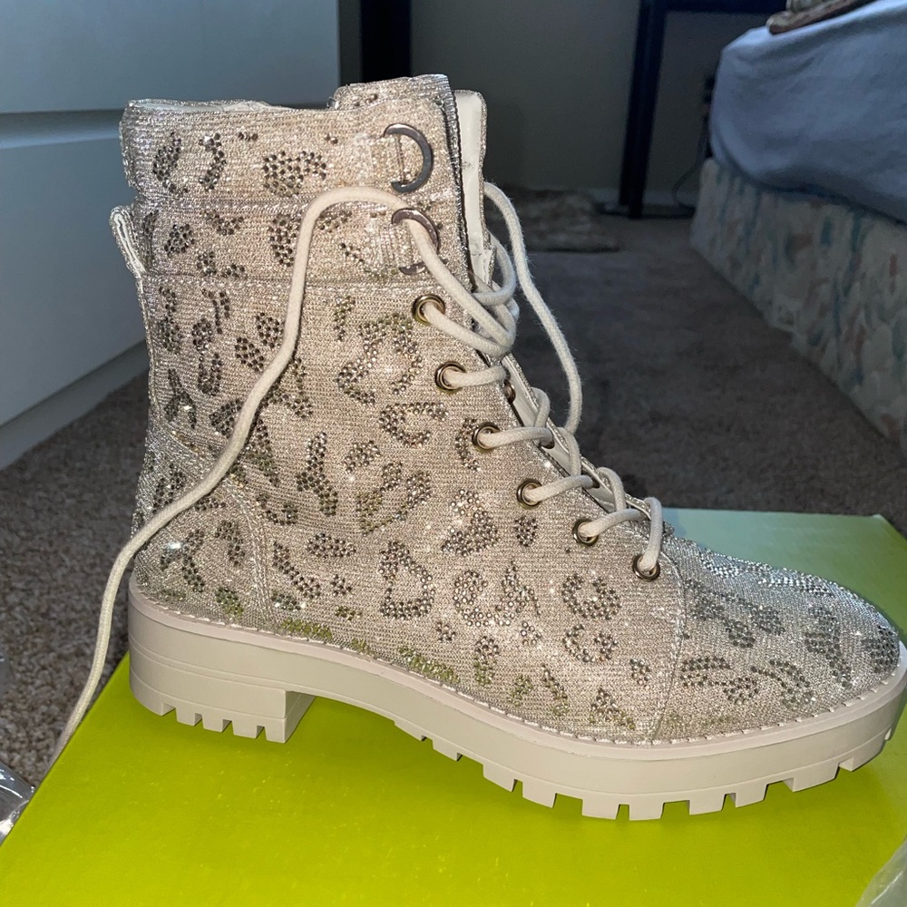 Sparkly cheetah boots